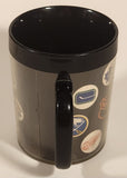 Vintage 1970 Thermo Serv NHL Hockey Team Logos 4" Black Plastic Coffee Mug Cup