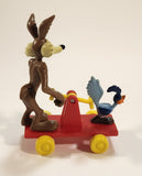 1989 McDonald's Warner Bros. Looney Tunes Wile E. Coyote & Roadrunner Train Handcar Toy Railroad Vehicle