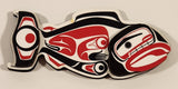 Eric Parnell Haida Salmon Fish 3D Wood Fridge Magnet