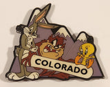 Rare 2000 Pinnacle Designs Warner Bros. Looney Tunes Bugs Bunny Taz Tweety Bird Colorado Metal Fridge Magnet