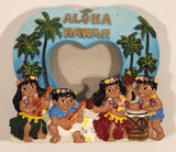 2009 MTA Aloha Hawaii Heart Shaped Photo Picture Frame 3D Resin Fridge Magnet