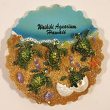 Agiftcorp Waikiki Aquarium Hawaii Baby Turtles 3D Resin Fridge Magnet
