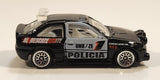 2000 Hot Wheels World Racers 2 Ford Escort Rally #1 Police Cops Policia Black with White Doors Die Cast Toy Car Vehicle