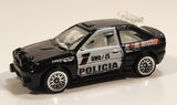 2000 Hot Wheels World Racers 2 Ford Escort Rally #1 Police Cops Policia Black with White Doors Die Cast Toy Car Vehicle