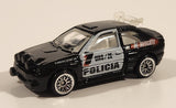 2000 Hot Wheels World Racers 2 Ford Escort Rally #1 Police Cops Policia Black with White Doors Die Cast Toy Car Vehicle