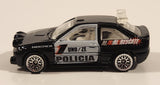 2000 Hot Wheels World Racers 2 Ford Escort Rally #1 Police Cops Policia Black with White Doors Die Cast Toy Car Vehicle