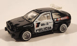 2000 Hot Wheels World Racers 2 Ford Escort Rally #1 Police Cops Policia Black with White Doors Die Cast Toy Car Vehicle