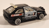 2000 Hot Wheels World Racers 2 Ford Escort Rally #1 Police Cops Policia Black with White Doors Die Cast Toy Car Vehicle