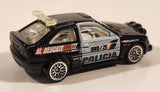 2000 Hot Wheels World Racers 2 Ford Escort Rally #1 Police Cops Policia Black with White Doors Die Cast Toy Car Vehicle