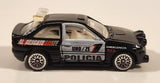 2000 Hot Wheels World Racers 2 Ford Escort Rally #1 Police Cops Policia Black with White Doors Die Cast Toy Car Vehicle