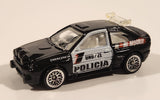 2000 Hot Wheels World Racers 2 Ford Escort Rally #1 Police Cops Policia Black with White Doors Die Cast Toy Car Vehicle