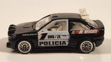 2000 Hot Wheels World Racers 2 Ford Escort Rally #1 Police Cops Policia Black with White Doors Die Cast Toy Car Vehicle