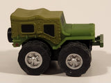 Asahi Wonda Four Wheel Willys MB Jeep Army Green Pull Back Miniature Plastic Toy Car Vehicle
