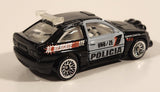 2000 Hot Wheels World Racers 2 Ford Escort Rally #1 Police Cops Policia Black with White Doors Die Cast Toy Car Vehicle