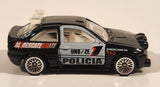 2000 Hot Wheels World Racers 2 Ford Escort Rally #1 Police Cops Policia Black with White Doors Die Cast Toy Car Vehicle