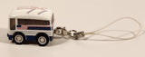 Kokusai Kogyo Bus Miniature Pull Back Toy Car Vehicle with Clip Hanger