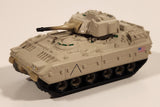 2002 Matchbox Bradley M2 Fighting Vehicle Tank Light Beige Brown Die Cast Toy Car Vehicle