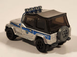 2018 Matchbox Jurassic World Jeep Wrangler Silver Die Cast Toy Car Vehicle