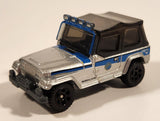 2018 Matchbox Jurassic World Jeep Wrangler Silver Die Cast Toy Car Vehicle