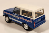 2013 Greenlight Hot Pursuit GL063 1967 Ford Bronco Glen Alpine Police Blue and White Die Cast Toy Car Vehicle with Opening Hood