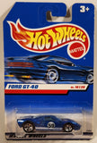 1999 Hot Wheels First Editions Ford GT-40 Metalflake Blue Die Cast Toy Car Vehicle New in Package