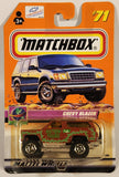 2000 Matchbox On Tour Chevy Blazer Dark Red Die Cast Toy Car Vehicle New in Package