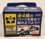 Asahi Soft Drinks Super H2O No. 4 B-A-R Honda 007 Takuma Sato Miniature Model Kit Toy Race Car Vehicle Part New in Package