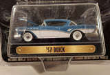 1999 Racing Champions Mint Motor Trend Magazine 50th Anniversary '57 Buick Blue and White Die Cast Toy Car Vehicle with Display Case New in Package