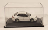 Suburu WRX STI Pearl White Die Cast Toy Car Vehicle In Display Case