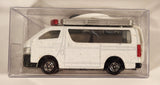 2018 Tomy Tomica No. 113 Toyota Hiace Communication Satellite Car White 1/64 Scale Die Cast Toy Car Vehicle