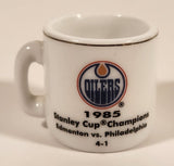 NHL Stanley Cup Crazy Mini Mug Edmonton Oilers 1985 Champs With Opponent & Score