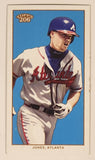 2002 Topps 206 Mini Polar Bear MLB Baseball Series #225 Chipper Jones Atlanta Braves Sports Trading Card