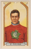 1991 Hockey Immortals C55 A Lancaster Reprint 1911-12 Imperial Tobacco Hockey Players No. 43 E. Payan Canadiens Mini Sports Trading Card