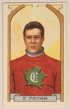 1991 Hockey Immortals C55 A Lancaster Reprint 1911-12 Imperial Tobacco Hockey Players No. 43 E. Payan Canadiens Mini Sports Trading Card