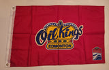 Rare 2016 2017 Inaugural Season Rogers Place CHL Edmonton Oil Kings Ice Hockey Team 23 1/2" x 37 1/2" Flag