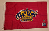 Rare 2016 2017 Inaugural Season Rogers Place CHL Edmonton Oil Kings Ice Hockey Team 23 1/2" x 37 1/2" Flag