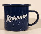 Kokanee Glacier Fresh Beer Dark Blue 3" Enamel Metal Coffee Mug Cup