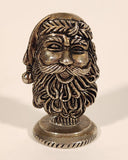 Christmas Santa Claus Wine Bottle Silver Look Metal Figurine (Missing the Cork Stopper)