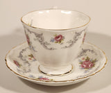 Vintage Royal Albert Bone China England Tranquility Pink Rose Flowers Tea Cup & Saucer Set