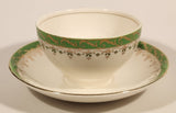 Vintage Alfred Meakin England "Pride-Of-Erin" Green and Gold Trimmed Tea Cup & Saucer Set