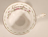 Vintage 1970s Royal Albert Flower of the Month Series November Chrysanthemum Pink Flowers Bone China Tea Cup & Saucer Set