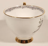 Vintage Royal Staffordshire Bone China "Roses To Remember" Red Flowers Tea Cup & Saucer Set