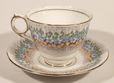 Vintage Royal Stafford Bone China Glendale Blue and Yellow Flowers Tea Cup & Saucer Set