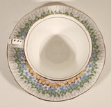 Vintage Royal Stafford Bone China Glendale Blue and Yellow Flowers Tea Cup & Saucer Set