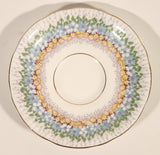 Vintage Royal Stafford Bone China Glendale Blue and Yellow Flowers Tea Cup & Saucer Set