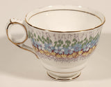 Vintage Royal Stafford Bone China Glendale Blue and Yellow Flowers Tea Cup & Saucer Set
