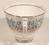 Vintage Royal Stafford Bone China Glendale Blue and Yellow Flowers Tea Cup & Saucer Set