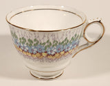 Vintage Royal Stafford Bone China Glendale Blue and Yellow Flowers Tea Cup & Saucer Set