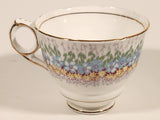 Vintage Royal Stafford Bone China Glendale Blue and Yellow Flowers Tea Cup & Saucer Set