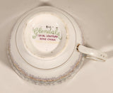 Vintage Royal Stafford Bone China Glendale Blue and Yellow Flowers Tea Cup & Saucer Set